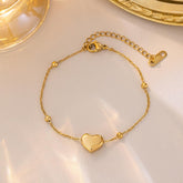 Heart Bracelet,Bracelet,Elegant,chain,Lightweight,perfect for daily wear,Makeup Stash Pakistan