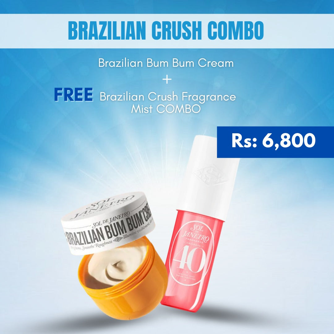 Brazilian Bum Bum Cream + Free Brazilian Crush Fragrance Mist COMBO - Makeup Stash Pakistan