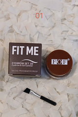 Fit Me Eyebrow Set 3D Eyebrow & Gel Eyeliner Dark Brown- Makeup Stash Pakistan