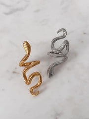 Silver snake ring, serpent ring, stainless steel snake ring, silver plated ring, coiled snake ring, wrap around ring, statement ring women, serpent jewelry, snake jewelry, fashion ring women, edgy jewelry, symbolic ring, silver statement ring, women's accessories - Makeupstashpk