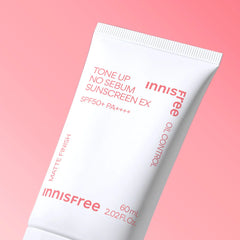 Innisfree - Tone-Up No Sebum Sunscreen Ex SPF50+ PA++++ 60ml - Makeup Stash Paakistan