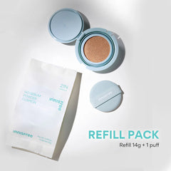 Innisfree - No Sebum Powder Cushion 21N Vanilla(REFILL) 14g - Makeup Stash Pakistan