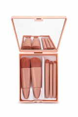 Korean makeup brush set, nude makeup brushes, 5 piece makeup brush set, professional makeup brushes, soft bristle brushes, beauty brush set, Korean beauty tools, foundation brush set, contour brush set, makeup blending brushes, travel makeup brushes - Makeupstashpk