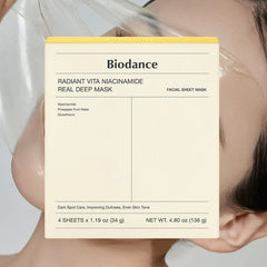 Biodance Radiant Vita Niacinamide Real Deep Mask 34g - Makeup Stash Pakistan