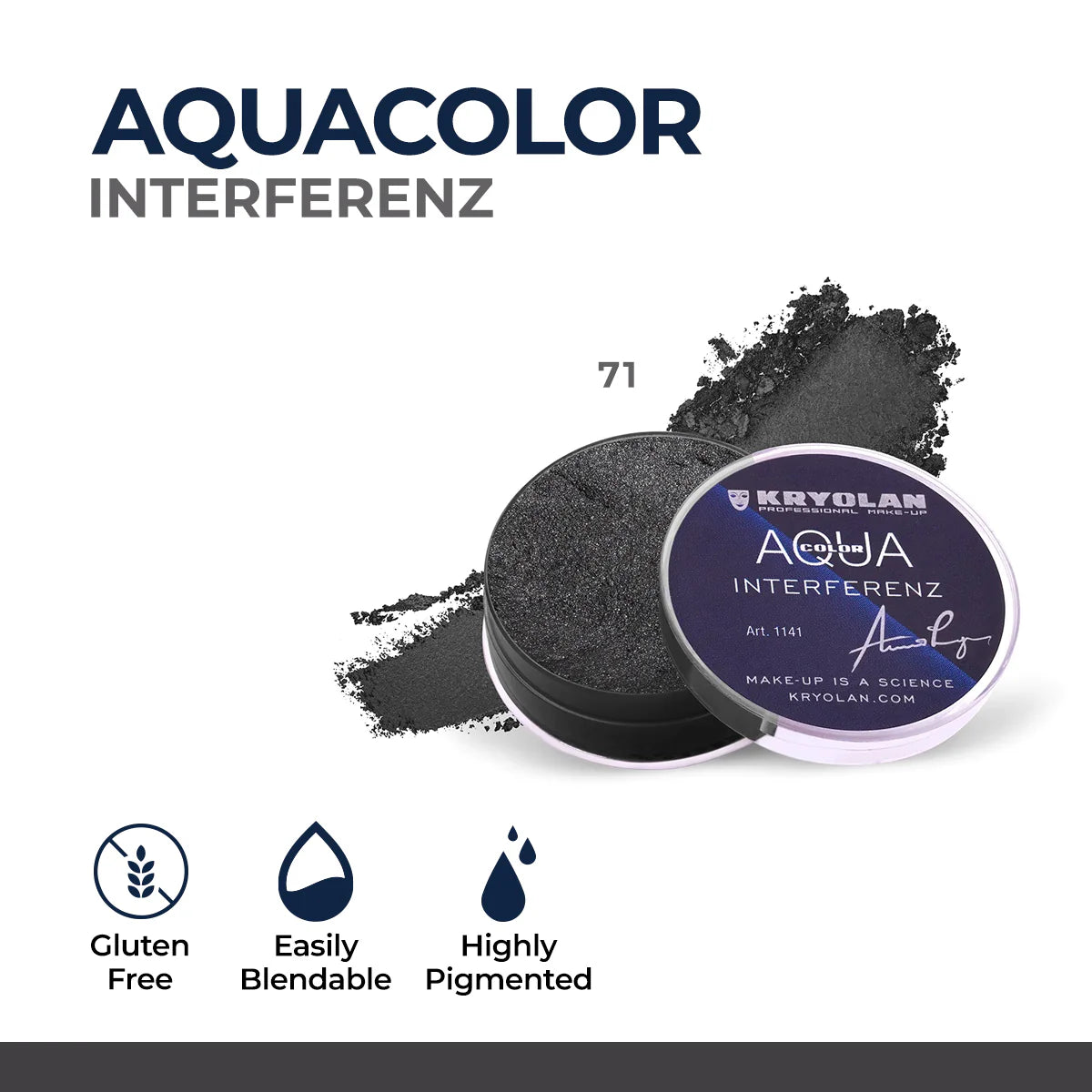 Kryolan Aqua Color Cake Matte Liner - Makeup Stash Pakistan
