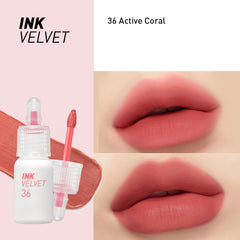Active Coral lip tint, Korean lip tint, matte lip tint, long lasting lip tint, coral lipstick, K-beauty makeup, velvet lip tint, - Makeup Stash Pakistan