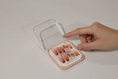 Press-On Nails , Artificial Nails, Double-Sided, Nail Glue Stic, Reusable False Nails, Salon Style Sake Nails , Trendy Fake Nails , Makeupsashpk