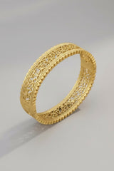 gold bangle women, hollow design bangle, cutwork bracelet, stainless steel bangle, elegant bangles women, stackable bangles, fashion jewelry,Makeupstashpk