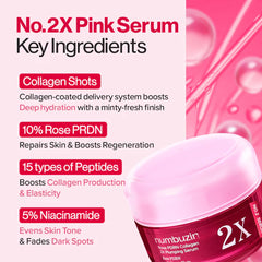Numbuzin - No.2 Rose PDRN Collagen 2X Plumping Serum 30ml