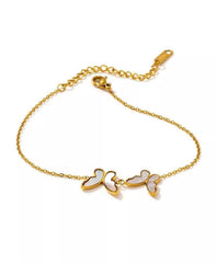 butterfly bracelet women, seashell bracelet, gold bracelet women, elegant bracelet, nature inspired jewelry, butterfly jewelry, dainty bracelet, women fashion jewelry - Makeup Stash Pakistan