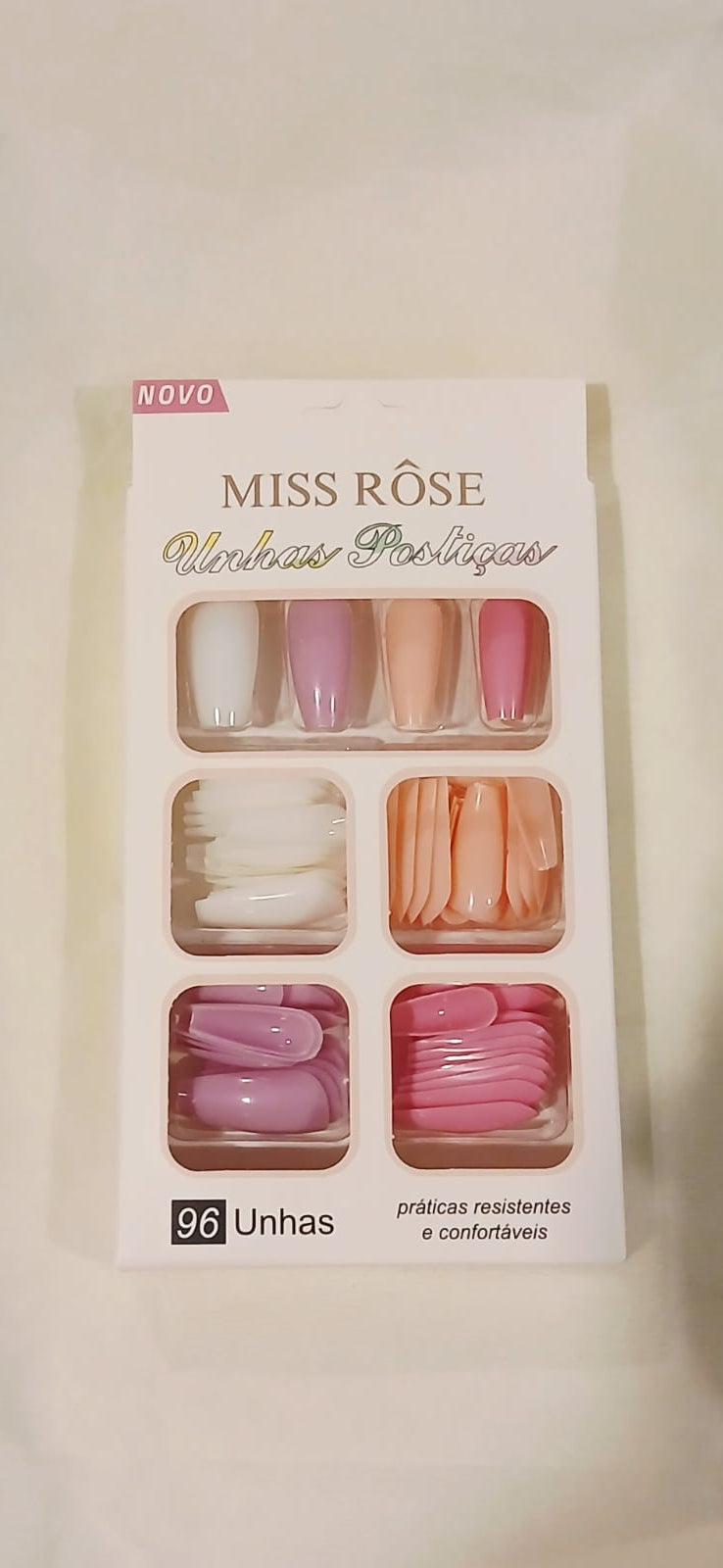 Miss Rose 4 Color Stick-On Nails 96 Pc's - Makaeup Stash Pakistan