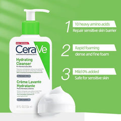 Cerave Hydrating Facial Cleanser (87ML) + FREE COSRX Master Patch