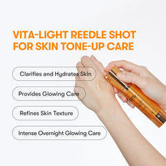 VT Reedle Shot, Vita-Light Reedle Shot, VT Cosmetics serum, micro needle serum, skin brightening serum, 100hL serum, 50ml skincare, Korean skincare serum-Makeupstashpk