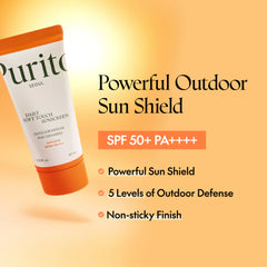 Purito daily soft touch sunscreen, purito sunscreen, korean sunscreen, spf50 sunscreen, pa++++ sunscreen, broad spectrum sunscreen, lightweight sunscreen, sunscreen for sensitive skin, daily facial sunscreen, korean skincare, uv protection cream - Makeupstashpk