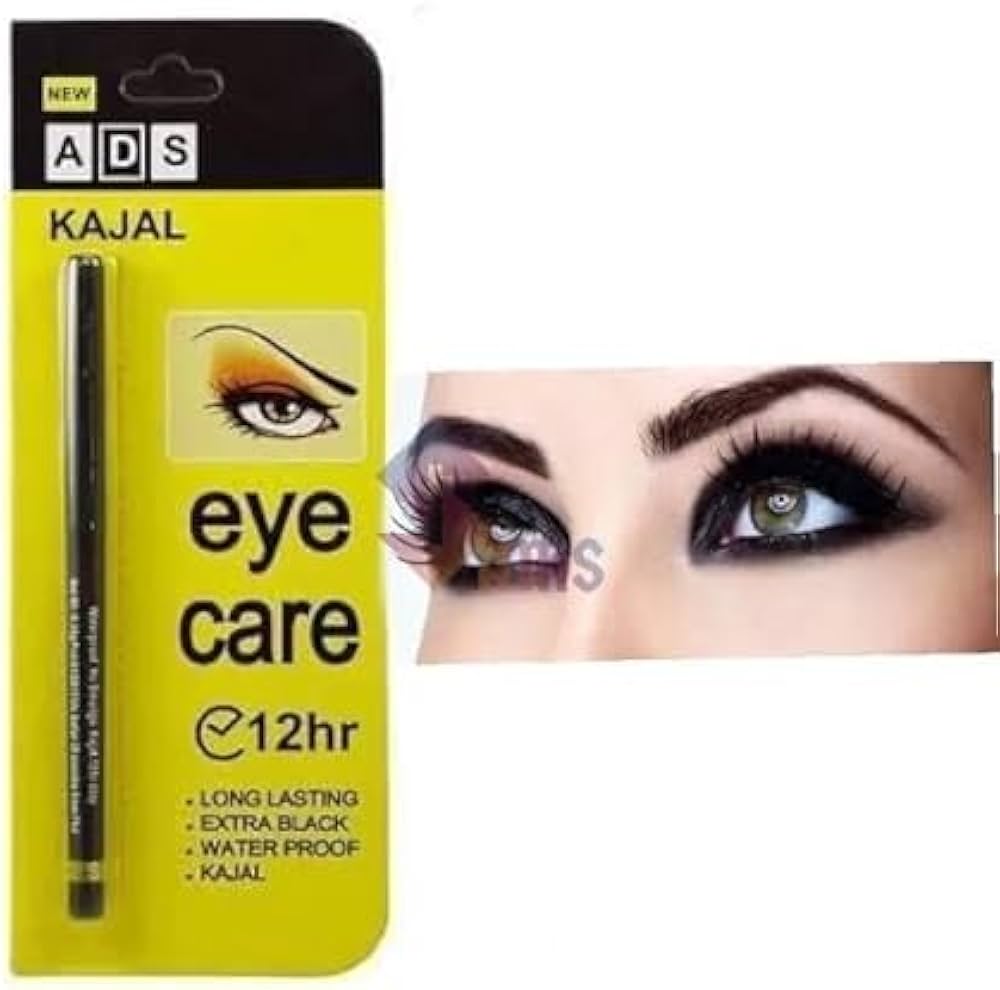 ADS Good Choice India Eye Care Kajal Long Lasting Extra Black Water Proof Kajal 12Hr - Makeup Stash Pakistan
