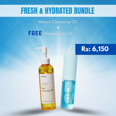 Manyo Cleansing Oil + Sheglam Lip Oil - Fresh & Hydrated Bundle - Makeup Stash Pakistan