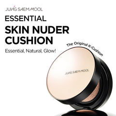 Jung Saem Mool foundation,skin nuder cushion SPF50,Korean cushion foundation,long wear cushion makeup,cushion foundation,shade 21 medium cushion,lightweight foundation cushion,natural glow cushion makeup, K-beauty,buildable coverage cushion,hydrating cushion foundation - Makeupstashpk