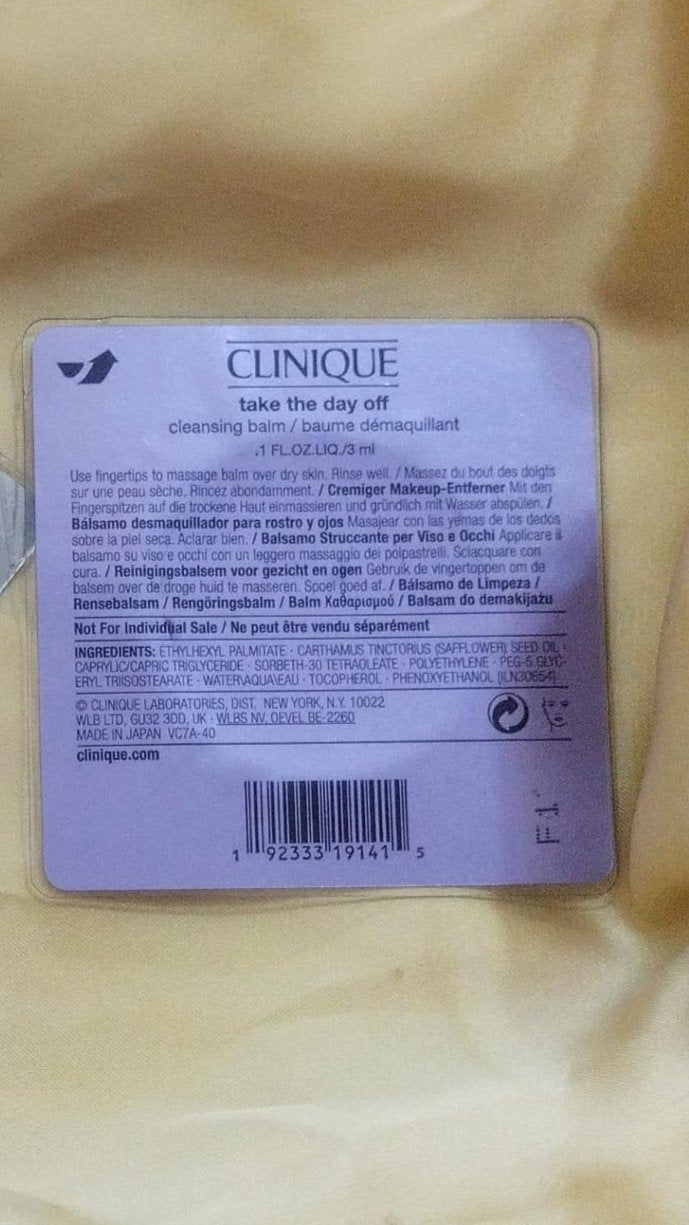 Clinique Take The Day Off Cleansing Balm 3ml Makeup Stash Pakistan