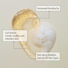 Hydrating , Daily Cleanser , Gentle Korean gel cleanser ,kombucha, niacinamide, and hyaluronic acid to cleanse, soothe sensitive skin, Makeupstashpk