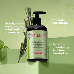 Mielle Rosemary Mint Strengthening Conditioner | Biotin-Infused Hydrating & Anti-Breakage Formula