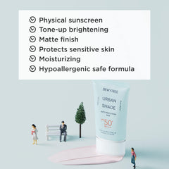 Dewytree Urban Shade Anti-Pollution Sun Cream 10ml | Lightweight SPF Protection Against UV & Pollution
