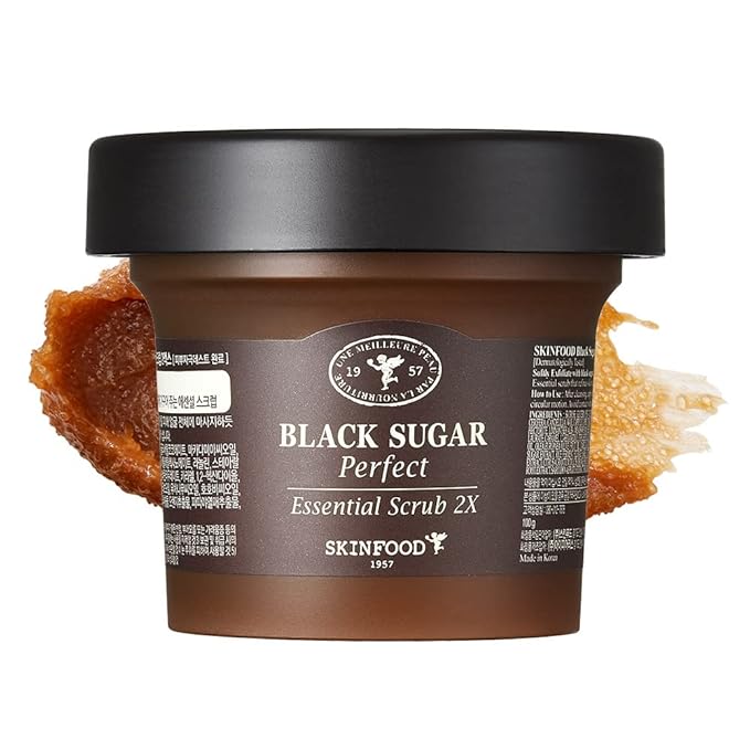 SKINFOOD - Black Sugar Perfect Essencial Scrub 2X 210g - Makeup Stash Pakistan