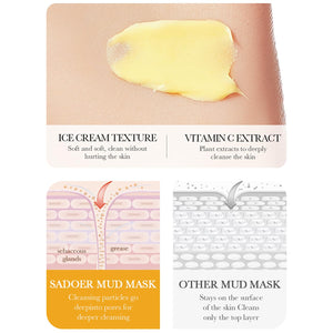 Brighten Mud Mask, Bioaqua Vitamin C Mask, Vitamin C Mud Mask, Brightening Face Mask, Deep Cleansing Mask, Glow Face Mask, Clay Mask for Oily Skin, Face Mask for Dark Spots, Korean Skincare Mask, Skin Brightening Mask, Vitamin C Skincare - Makeupstashpk