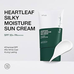 Anua - Heartleaf Silky Moisture Sun Cream SPF50+ PA+++ 50ml - Makeup Stash Pakistan
