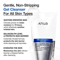 Anua - 8 Hyaluronic Acid Moisturizing Gentle Gel Cleanser 150ml - Makeup Stash Pakistan