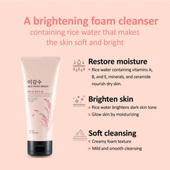The Face Shop - Rice Water Bright Cleansing Foam 300ml - Makeup Stash Pakistan