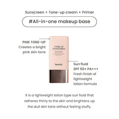 Heimish - Bulgarian Rose Tone-up Sunscreen SPF50+ PA+++ 30ml - Makeup Stash Pakistan