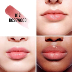 Dior Addict Lip Glow 012, Dior Lip Glow Rosewood, Dior Addict Lip Balm, Dior 012 Rosewood, Dior Makeup, Luxury Lip Balm, Hydrating Lip Balm, Tinted Lip Balm, Rosewood Lip Tint, Color Awakening Lip Balm, Glossy Lip Balm, Natural Lip Color - Makeupstashpk