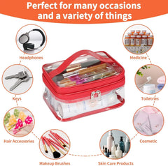 Cosmetic Bag, Clear Makeup Bag , Waterproof Toiletry Bag, Transparent Cosmetic Organizer, Travel Makeup Pouch, Travel Organizer, Zipper Cosmetic Bag, Carry on Tiletry Bag , Makeupstashpk