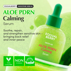 Eqqualberry serum, Aloe calming serum, PDRN serum, soothing face serum, sensitive skin serum, redness relief serum, hydrating serum Korea, skin repair serum,Makeupstashpk