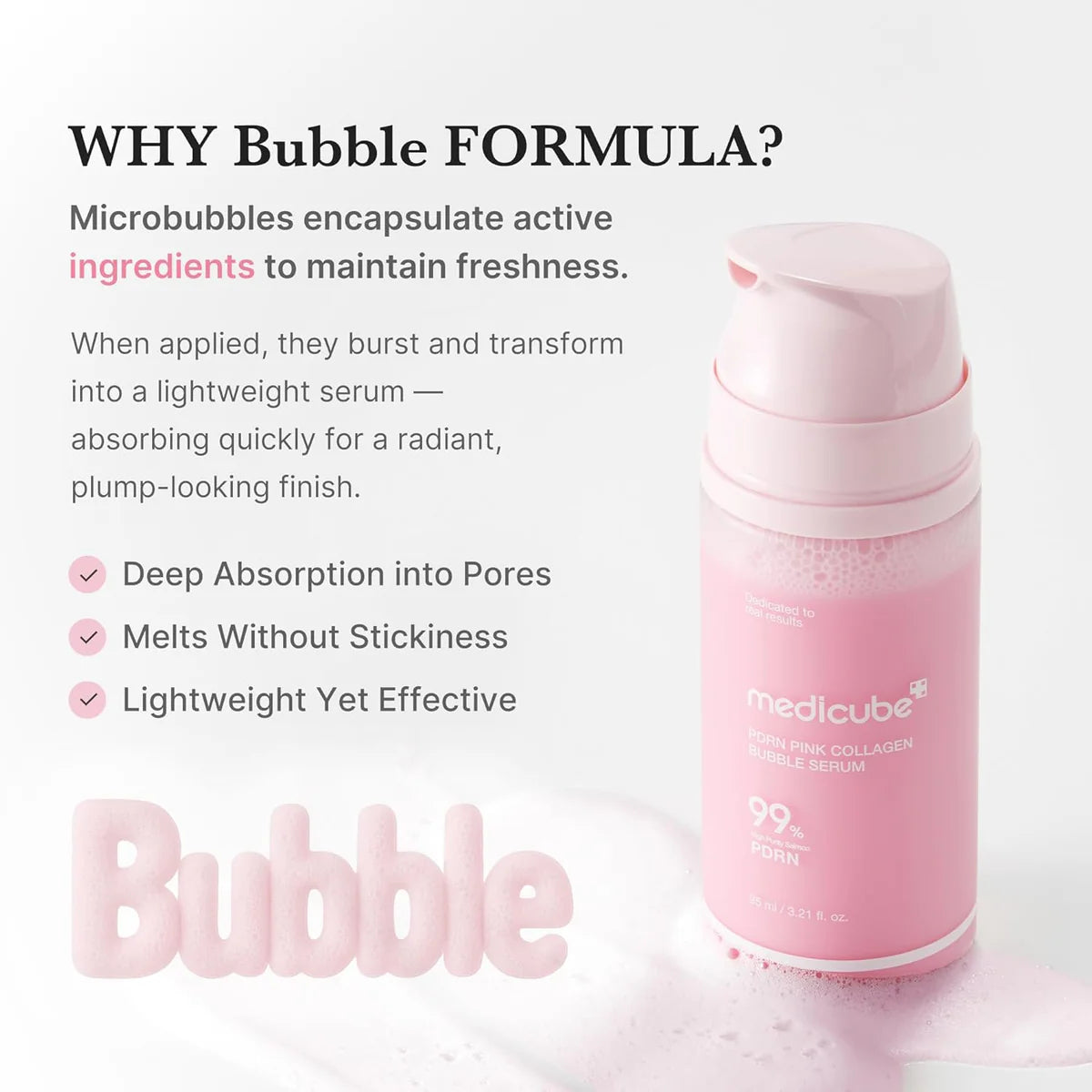 collagen bubble serum, korean skincare serum, anti aging serum, hydrating serum, glowing skin serum, wrinkle repair serum,skin firming serum, collagen skincare - Makeup Stash Pakistan