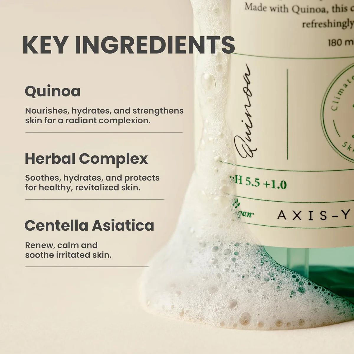 Axis-Y Quinoa One Step Balanced Gel Cleanser 180ml - MakeupStash Pakistan