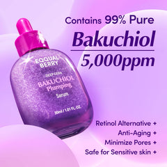 Eqqualberry Bakuchiol serum, bakuchiol serum, retinol alternative serum, anti aging serum, plumping serum, firming face serum, sensitive skin anti aging, wrinkle reducing serum,Makeupstashpk