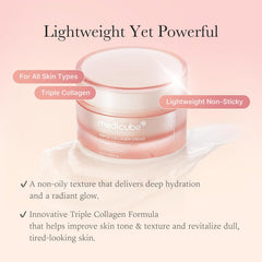 Collagen Cream, Triple Collagen Cream, Anti Aging Face Cream, Korean Skincare Cream, Firming Face Cream, Hydrating Moisturizer, Wrinkle Repair Cream, K Beauty Pakistan, Plump Skin Cream, Elasticity Boost Cream, Makeup Stash Pakistan