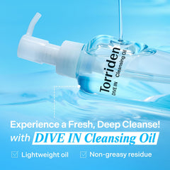 Torriden, Cleansing Oil, Korean Cleansing Oil, Makeup Remover Oil, Hyaluronic Acid Cleanser, Torriden DIVE IN Cleansing Oil, Deep Cleansing Oil, Gentle Face Oil Cleanser, Double Cleansing Oil, Hydrating Cleansing Oil - Makeupstashpk
