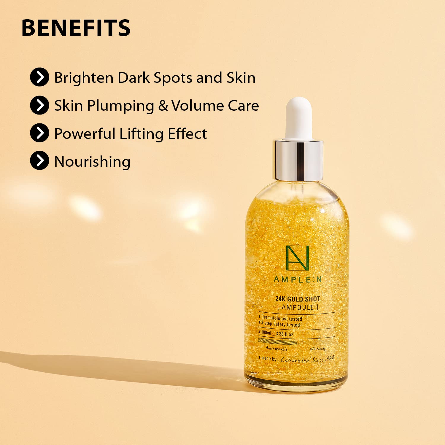 24K Gold Serum, Anti Aging Serum ,Erasing Wrinkles ,Fine Lines, Collagen , Peptides, Evens Skin Tone , Dull Skin , Saggy Skin , Makeupstashpk