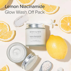 Mary & May - Lemon Niacinamide Glow Wash Off Mask 125g - Makeup Stash Pakistan