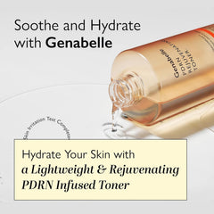 Genabelle toner, PDRN toner, hydrating facial toner, skin repair toner, Korean toner 300ml, glow toner, anti aging toner, K-beauty toner, moisturizing toner, skin barrier toner,Makeupstashpk