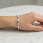 tennis bracelet women, gold plated tennis bracelet, cz bracelet women, diamond look bracelet, elegant bracelet women, stainless steel jewelry women, sparkle bracelet,Makeupstashpk