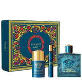 Versace Eros Men 3-Piece Gift Set – Parfum 100ml + Travel Parfum 10ml + Deodorant Stick 75ml
