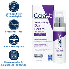 CeraVe Skin Renewing Day Cream with Sunscreen SPF 30 - 50g - Makeup Stash Pakistan