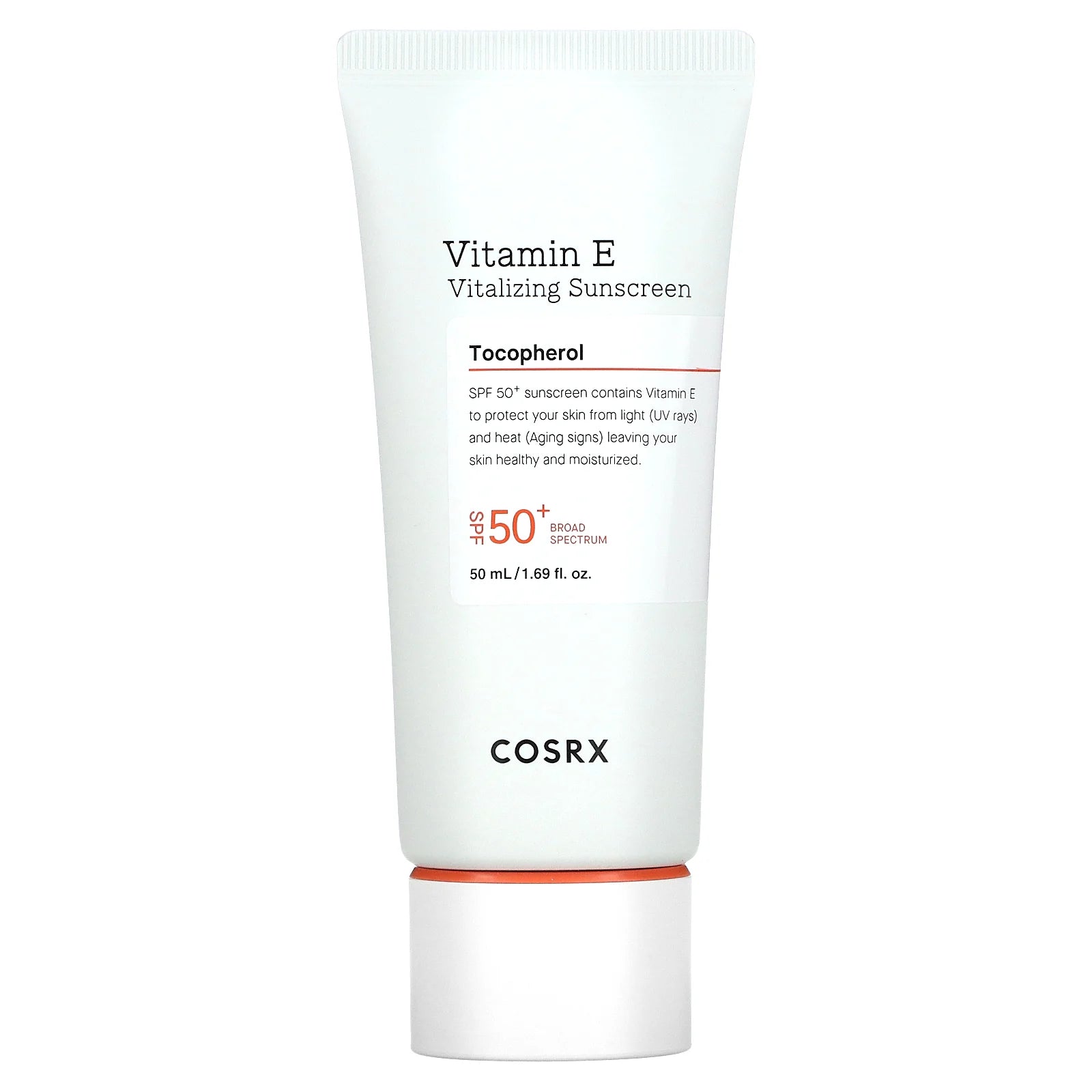 Cosrx - Vitamin E Vitalizing Sunscreen SPF50+ 50ml -Makeup Stash Pakistan