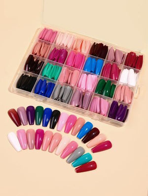 Colorful , Acrylic Fake Nails , daily wear , DIY Nail Art , Makeupstashpk