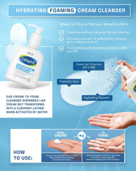 Cetaphil - Hydrating Foaming Cream Cleanser - 236ml - Makeup Stash Pakistan