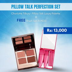 Charlotte Tilbury- Pillow Talk Luxury Palette + Brush Set Bundle Makeup Stash Pakistan