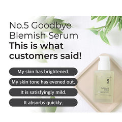 Numbuzin No. 5 Goodbye Blemish Serum 50ml - Makeup Stash Pakistan